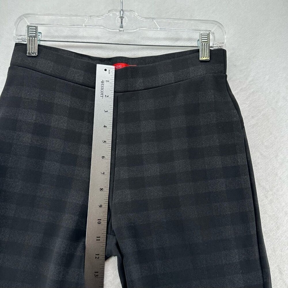 Vizio Collection Pants Womens Size M Ponte Gingham Skinny Pull On Ankle Black - Picture 10 of 11